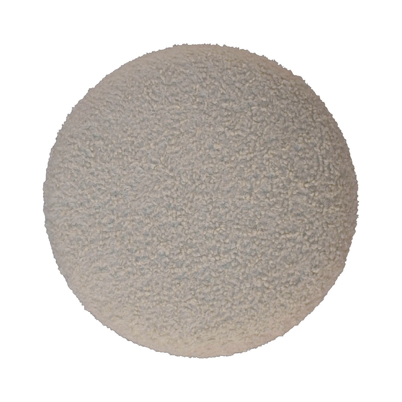 Luxurious Cream Textured Round Footstool