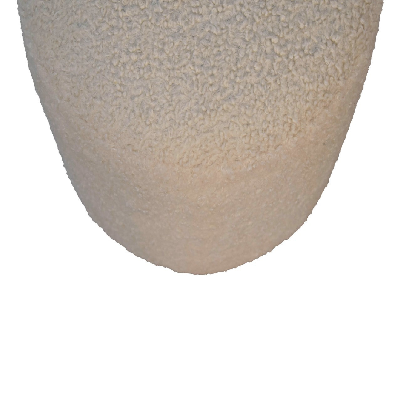 Luxurious Cream Textured Round Footstool